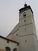 Věž kostela sv.Jakuba Staršího v České Kamenici